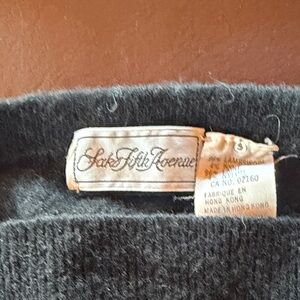 Saks Fifth Avenue Black Lamswool Sweater